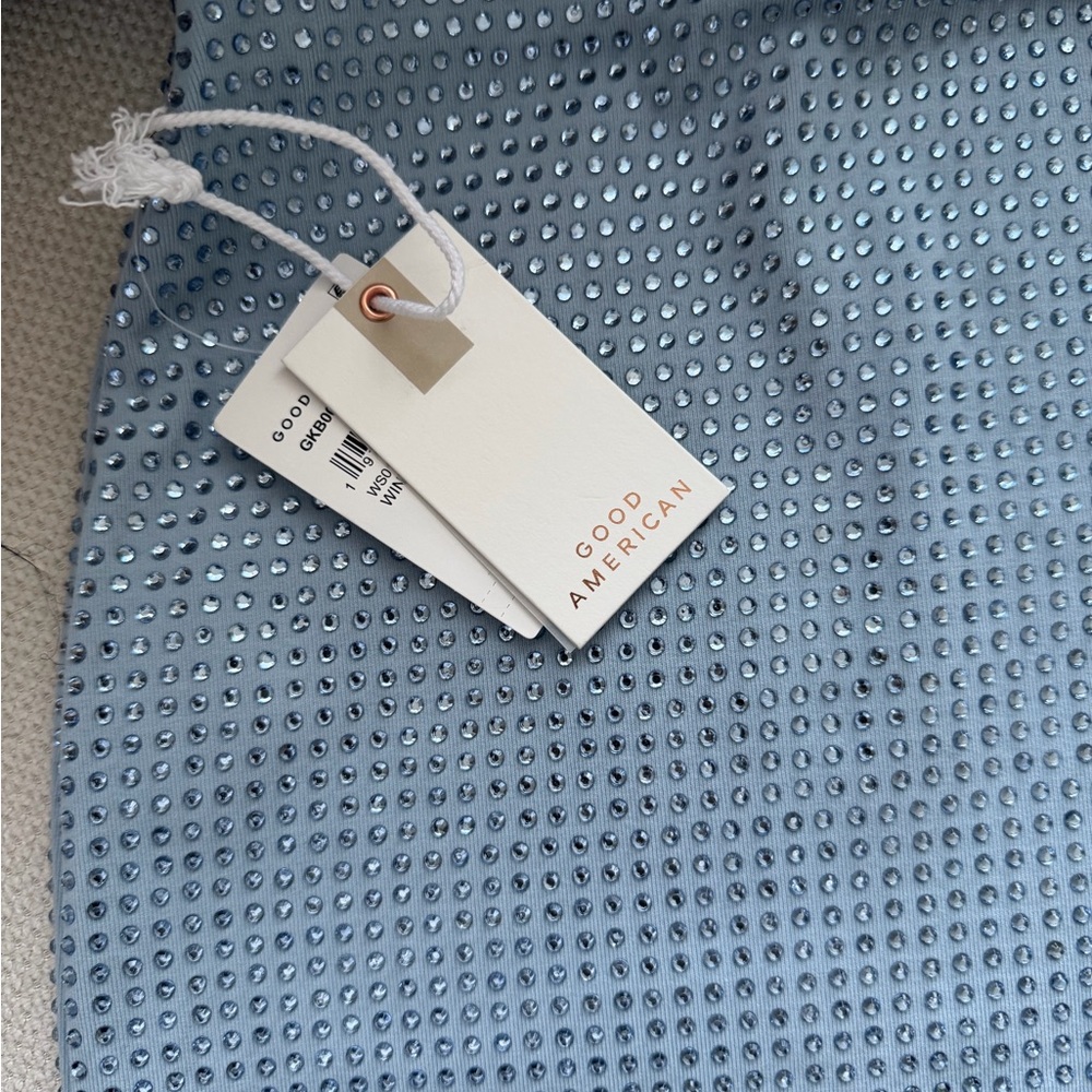 Good American Light Blue Stretch Mini Skirt NWT - Picture 5 of 5